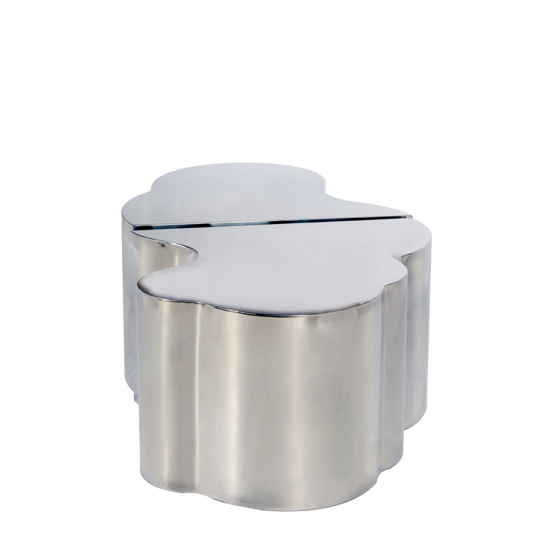 Tables basses Jessamin Free Form Bunching, Argent argent