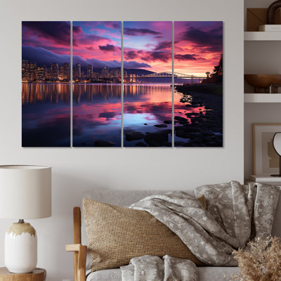 " Canada Vancouver Twilight " 4 - Pieces