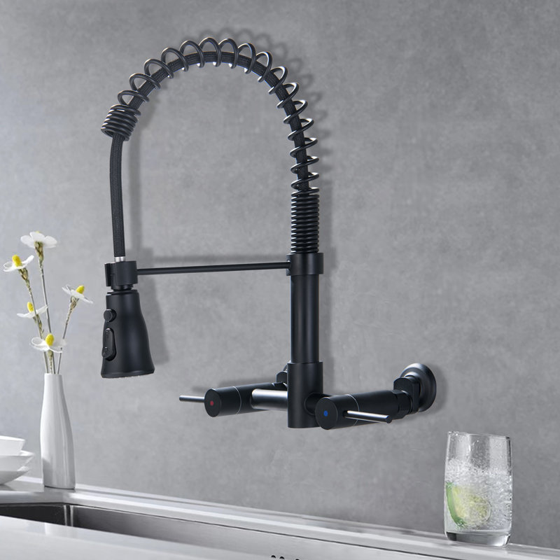 Inhouse Commercial‑Style Pull‑Down Kitchen Faucet with 3‑Function Sprayer, High‑Arc Spout & 304 Stainless Steel Body