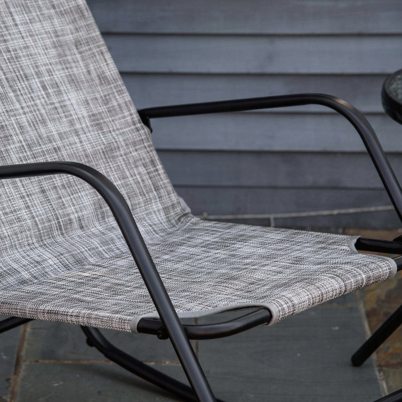 Chaise berçante d'extérieur en tissu