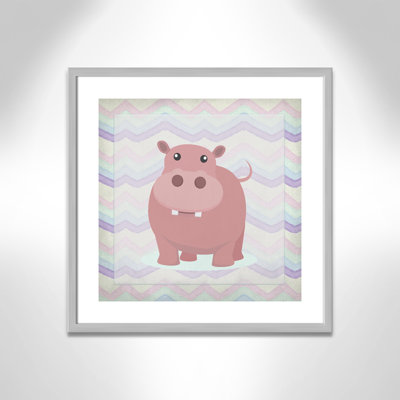 Pink Hippo Time' Wall Decal