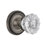 Clear Crystal Interior Mortise Door Knob with Rope Rosette