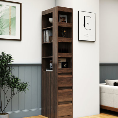 Armoire de rangement moderne à 3 tiroirs et 4 petites tablettes H 70,26 po