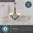 Macalla 5 - Light Steel Dimmable Chandelier-1925460581