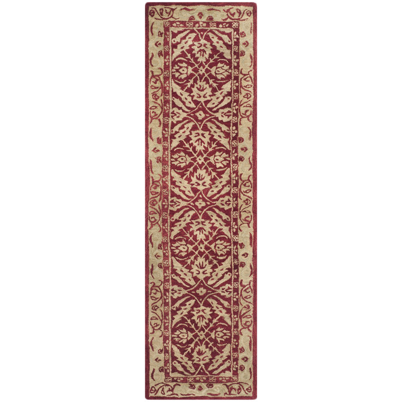Tapis oriental en laine touffeté à la main Tingley, Tapis de couloir 2 pi 3 po x 8 pi