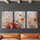 Floral Study Series XCV III - Ensemble de toiles tendues avec châssis Premium - Prêt à être accroché