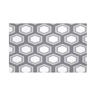 Jeté polaire à motif géométrique hexagonal