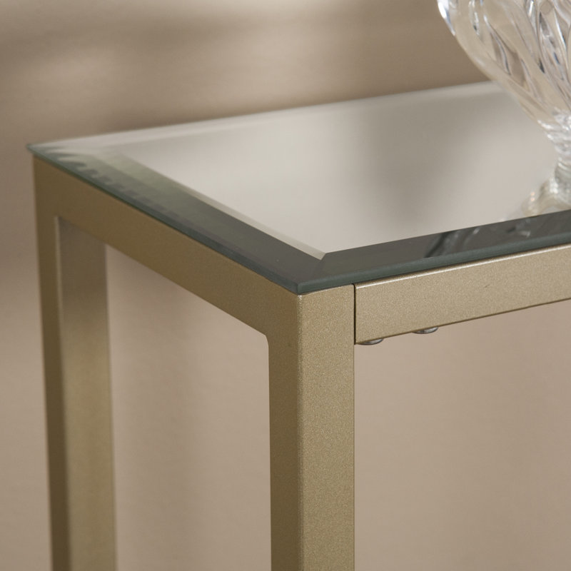 Adolphus Glass Top Console Table, 30" H x 36" W x 8" D