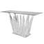 Console Luxe Lucite avec plateau en verre 