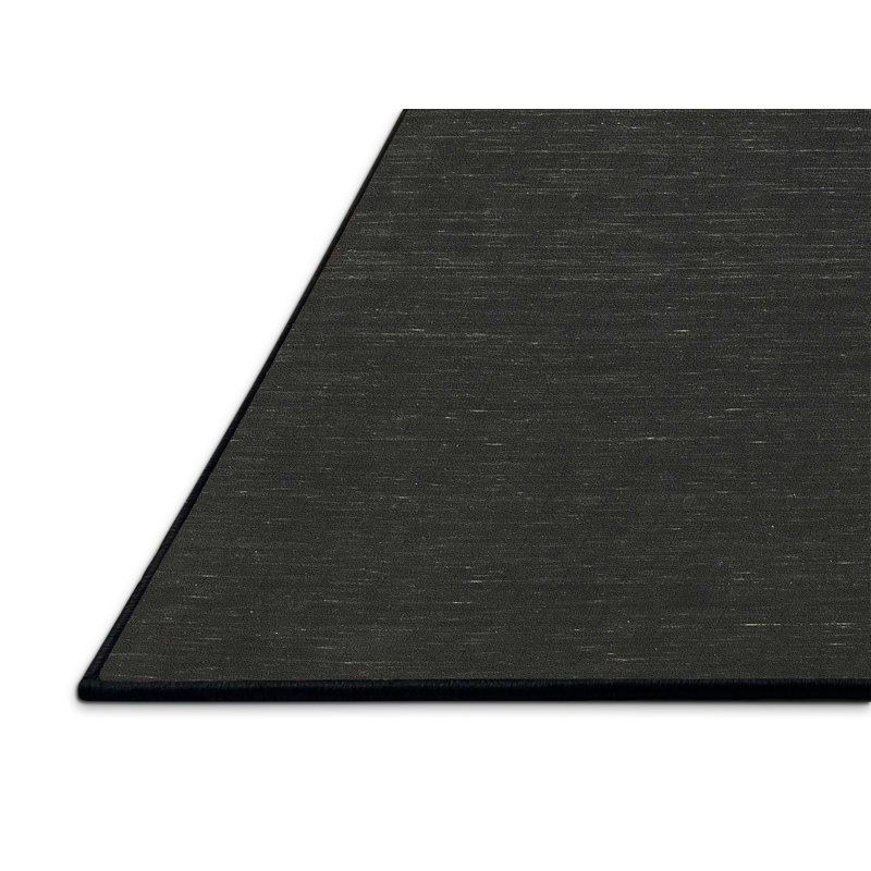 Tapis contemporain noir, Rectangle 2 pi x 4 pi