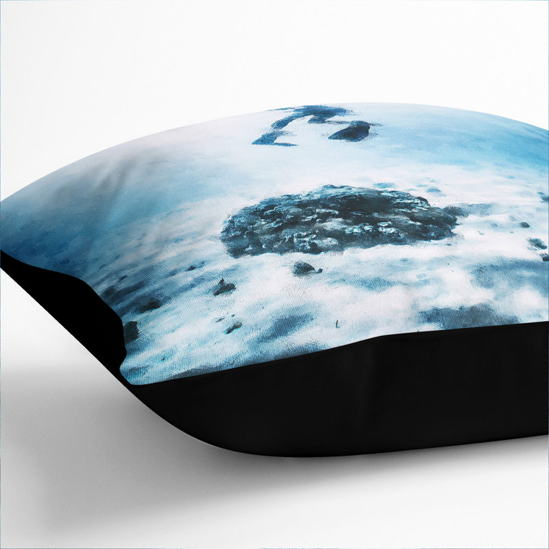 Diving Square Throw Cushion, Black, 55cm H x 55cm W x 20cm D
