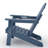 Folding Adirondack Chair Set of 4 with 2 Side Table, HDPE Outdoor Patio Chair with Cup Holder, All Weather Resistent Wooden Textured for patios, Decks, Gardens, fire Pit, Blue-932848432