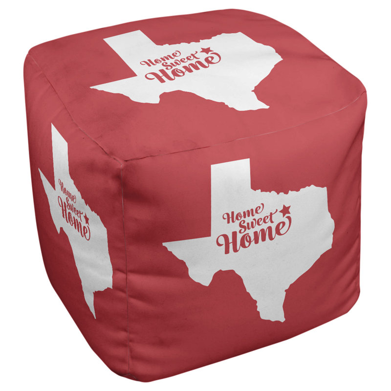 Upholstered Ottoman, Red
