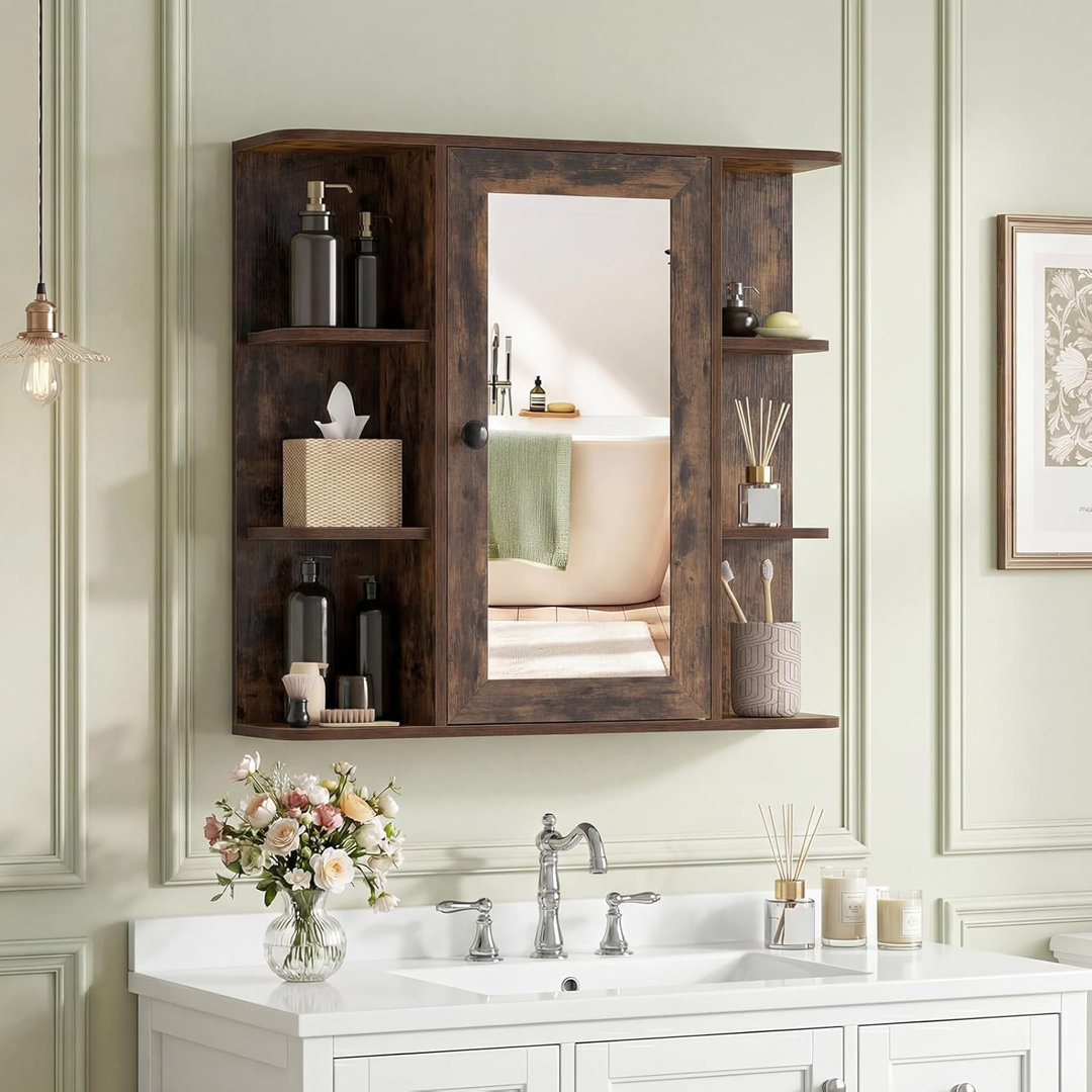 W H Wall Mounted Required Medicine Cabinet Mirror