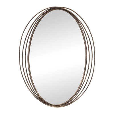 Miroir mural moderne ovale H 30 po