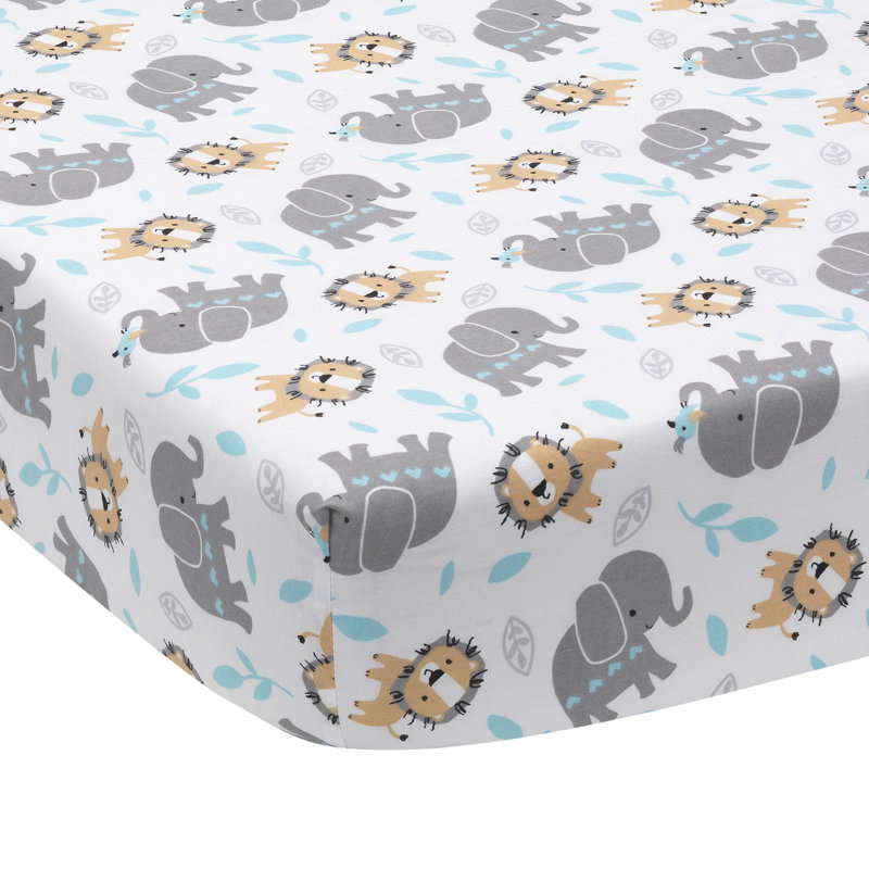 Drap-housse pour lit de bébé Jungle Fun