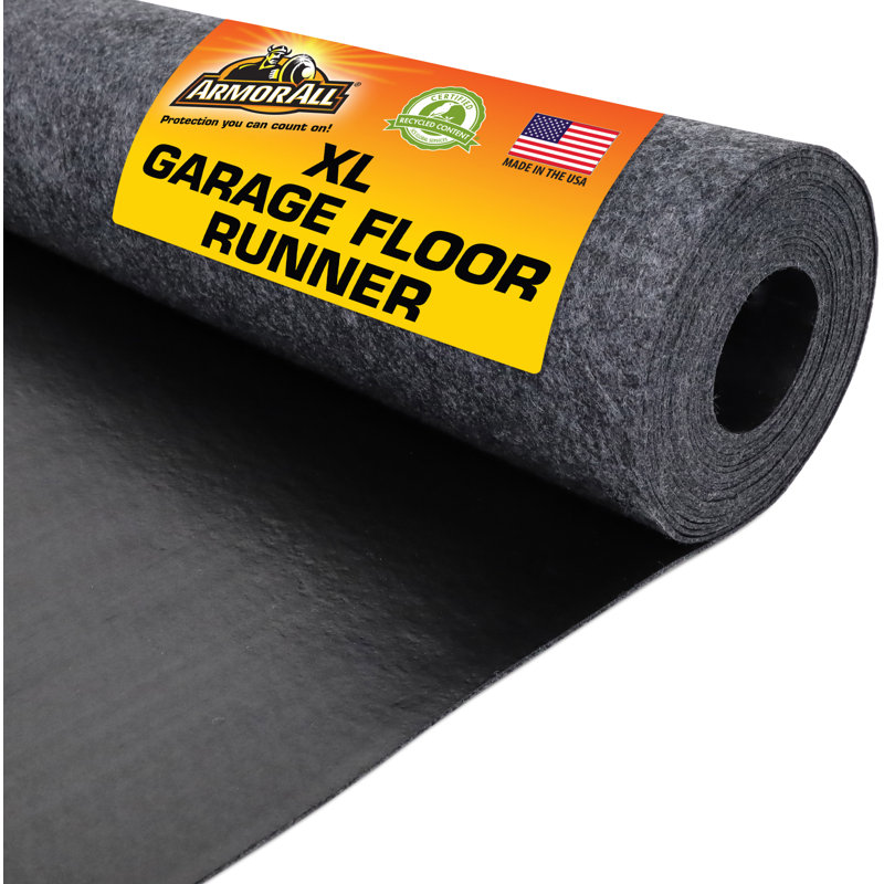 Armor All Garage Floor Runner, Protective Multi-Purpose Mat - Absorbent/Trimmable/Easy To Clean, 0.13" H x 216" L x 29" W