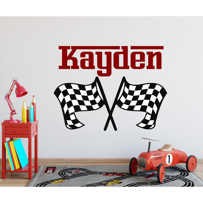 Wall Decal, 22" H x 32" W, Yes, Red