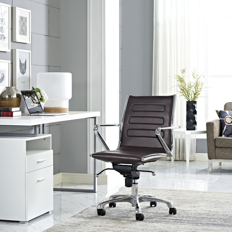 Chaise de bureau Modway, Brun