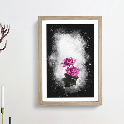 Two Pink Roses - Framed Print