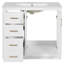 Meuble-lavabo 36 po, structure en bois massif, lavabo en céramique, 3 tiroirs, charnières, rangement spacieux, motif rainuré unique, poignée en métal exquis, style rétro, design moderne, facile à assembler, lisse-950884098