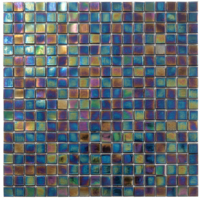 Skosh 0.6" x 0.6" Glass Grid Mosaic Wall & Floor Tile