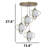 Adjustable Height 4 Lights Metal Body Cluster Pendant