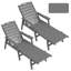  Chaise longue d'extérieur réglable Hdpe - ensemble de 2-911075398