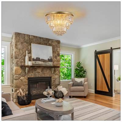 Luxury Modern Style Crystal Lights,Large Ceiling Chandeliers,Dining Room,Living Room,Bedroom (Bulb Not Included)