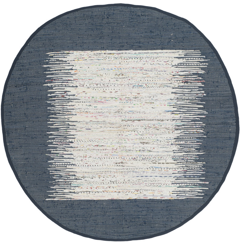 Tapis en coton tissé à la main Orwell, Rond 6 pi