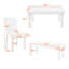 Ensemble de table de salle à manger 6 pièces Modern - table rectangulaire, chaises rembourrées et banc-535667666