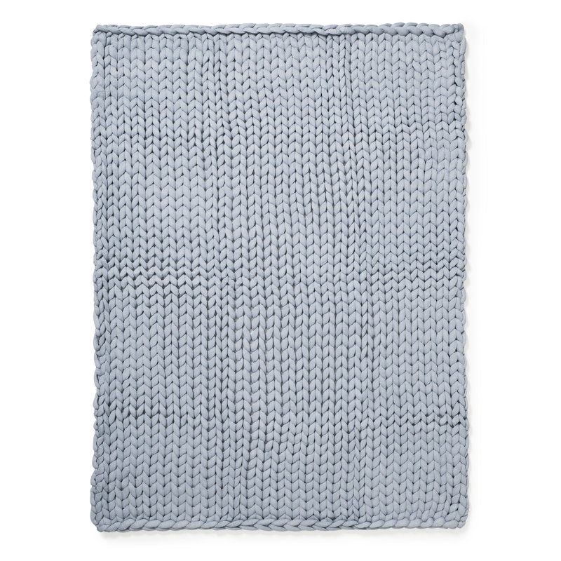 Donna Sharp Chunky Knit Blue Woven Throw, Blue