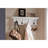 28" Solid Wood Four Hook Wall Mount Coat Rack-112294929