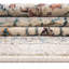 Tapis à motif floral ivoire / bleu marine / jaune / orange Alkire-1254127023