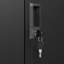 Armoire pliante à séparateurs réglables avec portes verrouillables et tige en tube d'acier massif, noire, pour la maison, étagère de rangement en métal noir, serrures à poignée, assemblage facile-1840714296