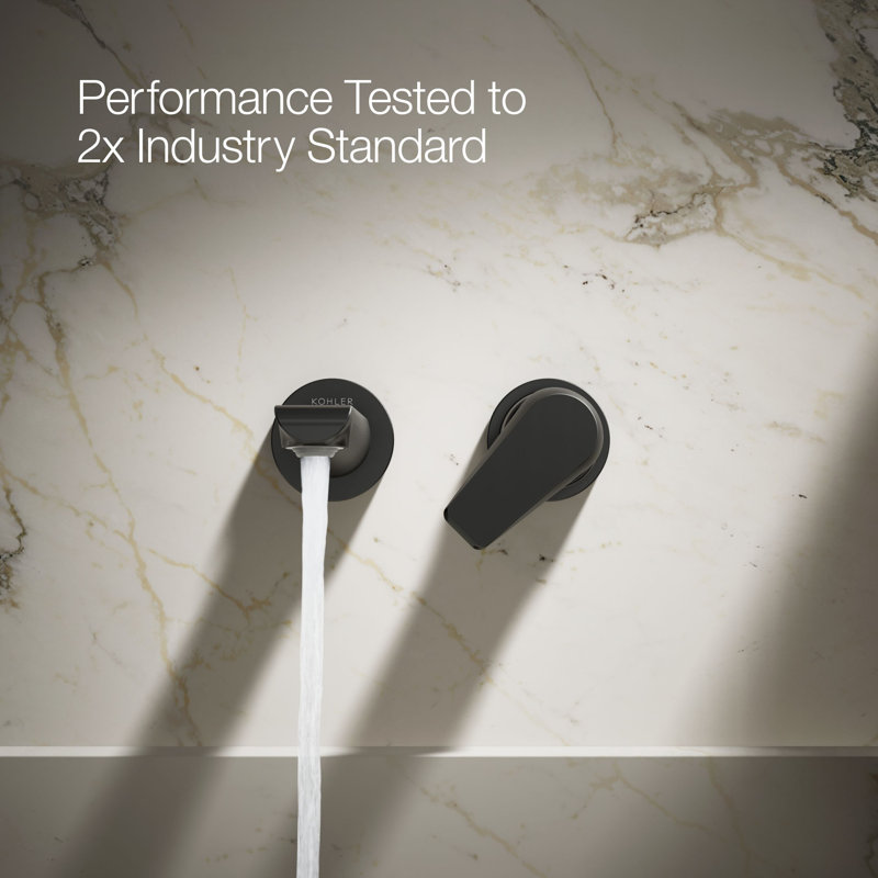 Avid Single-Handle Wall-Mount Bathroom Sink Faucet, Matte Black