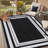 Outdoor Area Rug 9' x 18' Reversible Waterproof Polypropylene Patio Mat with UV Fade Resistance and Corner Loops for Deck, Balcony, Camping or Beach Use-742022076-742022072