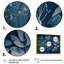 Fleurs sauvages rétro dans les tons de bleu I - reproduction sur toile-87373145-87373149