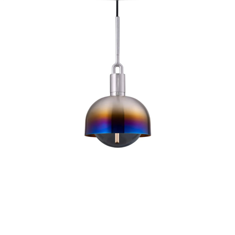 1 - Light Pendant, Smoked/Burnt Steel