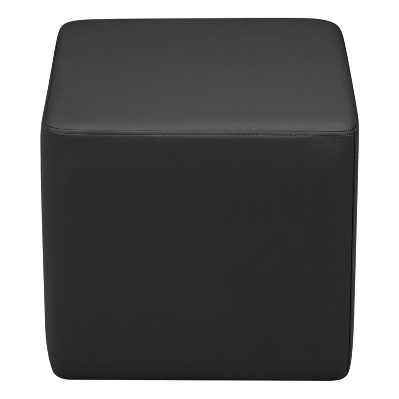 Pro Series Upholstered Square Ottoman 18" Height, Black