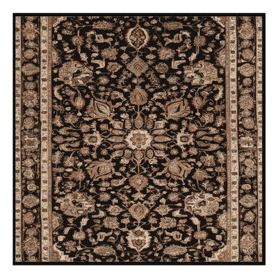 Tapis brun lavable à la machine