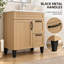 Meuble-lavabo 31,5 po avec lavabo en céramique, 1 porte et 2 tiroirs, naturel