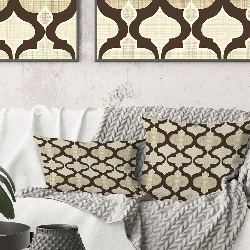 Trellis I - Glam Throw Pillow, 18"H x18"H