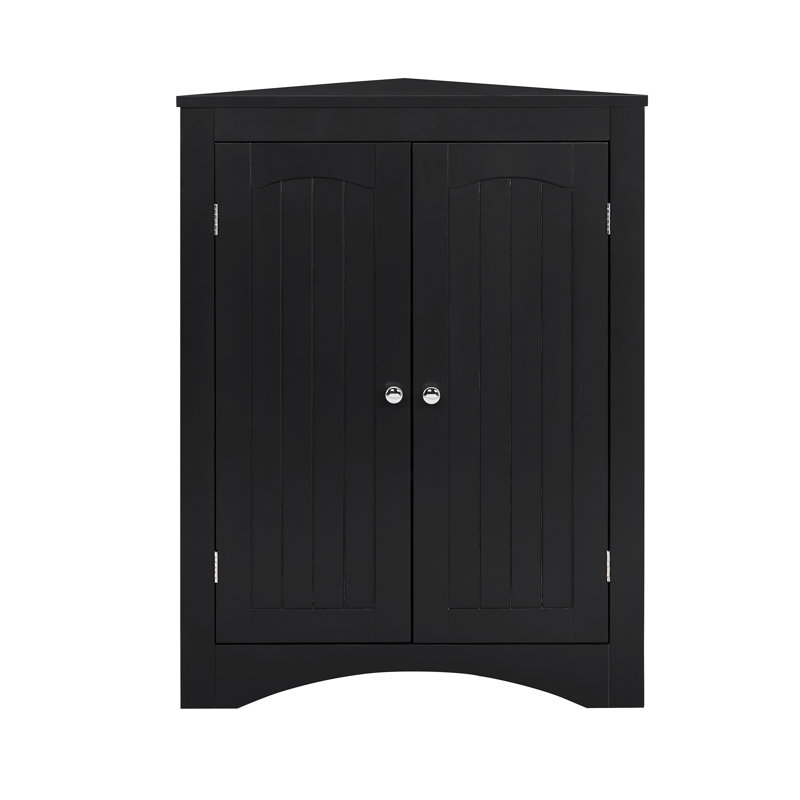 Armoire de buffet, armoire de coin, armoire de coin de plancher de salle de bain avec portes et tablettes, cuisine, salon, armoire de rangement autoportante pour salle de bain