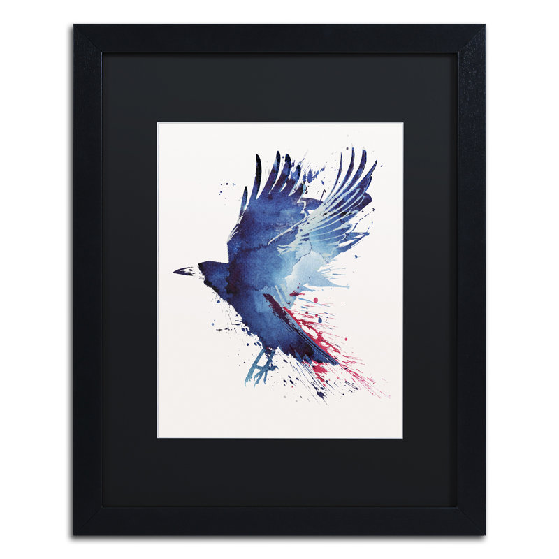 « sanglante crow » par robert farkas, impression encadrée, H 20 po x l 16 po x P 0,5 po, Noir