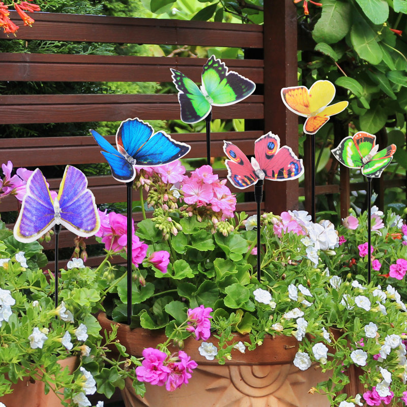 Ensemble de piquets de jardin à fibre optique en fibre de verre de 6 po x 26 po Exhart