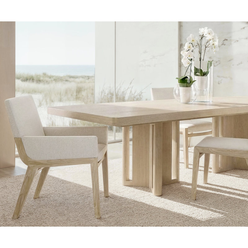 Asana 106 " with Solid Wood Base Dining Table