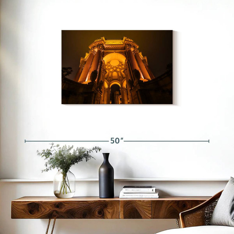 Palais des beaux-arts la nuit, H 20 po x l 30 po