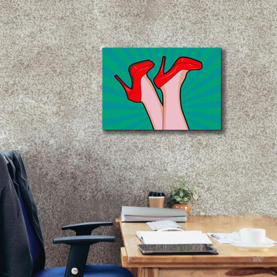 " Woman Legs With A Red Sexy Shoes " Print