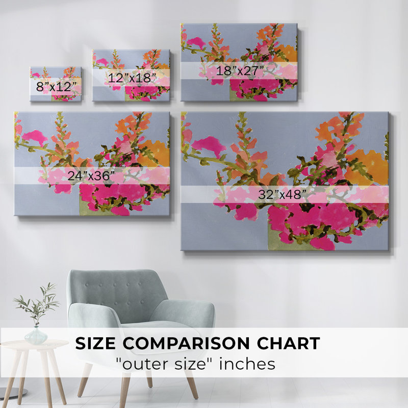 Toile tendue saturée Spring Blooms II-Gallery, H 8 po x l 12 po